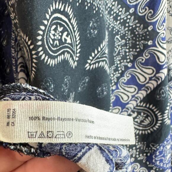 Intimately Free People Beaux Slip Dress Small Blue Bandanna Print Mini Boho - Picture 8 of 12